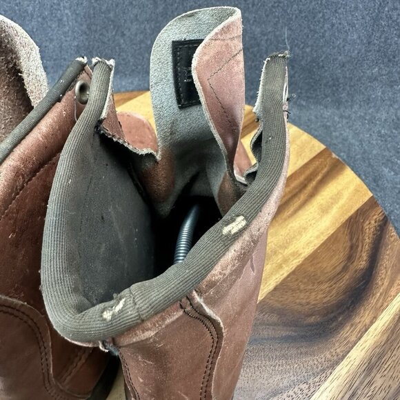 Vtg 70s Browning Arms Co Brown Leather Lace Up Work Boots‎ USA Made Vibram Sz 8A main image 12